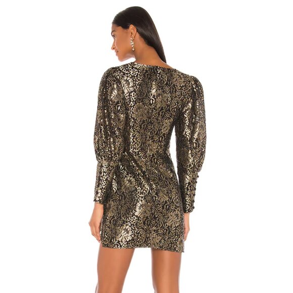 Camila Coelho Gold and Black Mini Dress - Picture 3 of 10